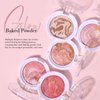 KYDA Baked Blush, High Glossy Face Blusher, Shimmer Pressed Powder Blush, Buildable Lightweight Formula, Radiance Pink Glow Blush Makeup, Multiuse Baked Powder for Face Eye Cheeks, #04