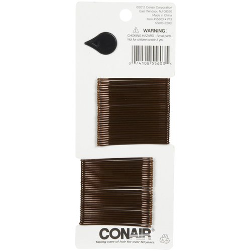 Conair Curve Bobby Pins, Brown