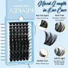 KevKev Lash Clusters 72 Pcs Cluster Lashes Special Spin Mirror Case DIY Lash Extension Soft & Comfortable Eyelash Clusters Thin Band Eyelashes with Mirror Easy to Apply (Cyclone,C-10-16mix)