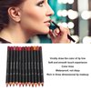 ZJchao 12Pcs Lip Liner, Contour Pencil for Girl Women, Waterproof Smooth Soft Smudge Matte Long Lasting Lipstick Makeup Tool Set