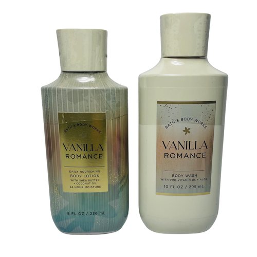 Bath & Body Works Vanilla Romance Body Lotion and Body Gel Wash 2 Piece Set