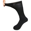 MOLAX Men Diabetic Socks Extra Width Non Binding Crew Sock Cushioned Moisture Wicking Socks for Diabetes Edema Thick Ankle 3 Pairs (B-Black (3 Pairs))