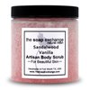 The Soap Exchange Sugar Body Scrub - Sandalwood Vanilla Scent - Hand Crafted 8 fl oz / 240 ml Natural Artisan Skin Care, Shea Butter, Exfoliate, Moisturize, & Protect. Made in the USA.