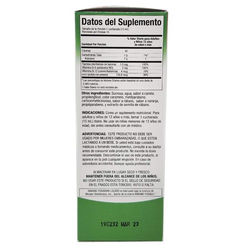 Rabano Yodado 8 Oz. Jarabe - Syrup, Liquid, 2-PACK