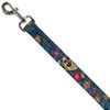 Dog Leash Only God Can Judge Me Close Up Blue 4 Feet Long 1.0 Inch Wide