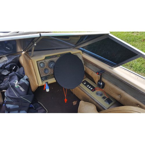 Kansas Creations Boat Steering Wheel Cover (Black)