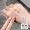 GAOY Jelly Gel Nail Polish, 16ml 2 Colors 2228 2229 Nude Glitter Soak Off UV Gel Polish Set for Nail Art DIY Manicure at Home, Jelly Shimmering