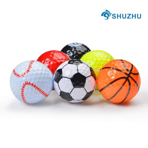 Assorted Golf Balls 6PCS Training Sports Gift Practice Driving Range Novelty Fun for Golfer Childrens Kids Colored Cartoon Cute Indoor Personalized Character