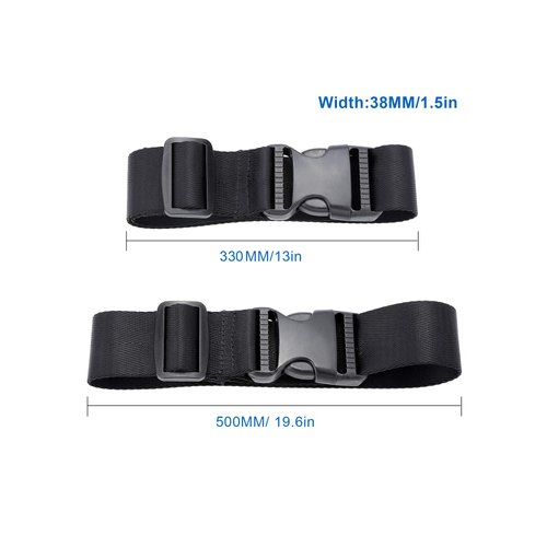 Frienda Add a Bag Luggage Strap Adjustable Suitcase Belt Straps Accessories for Connecting Luggage (Black-4 Pieces)