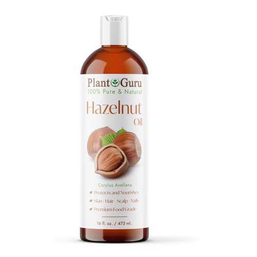 Hazelnut Oil 16 oz Cold Pressed Carrier 100% Pure Natural For Skin, Body, Face, and Hair Growth Moisturizer. Great For Creams, Lotions, Lip balm and Soap Making