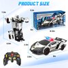 Dolanus Remote Control Car - Transform Police RC Cars, Robot Toys for Ages 5-7, Kids Toys, 4 Year Old Boy Toys, Birthday Gifts for Boys Kids Toddlers, Toys for 3 4 5 6 7 8 10 12 Years Old Boy- Black