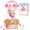 TENYEAH Hot Air Balloon with Flowers Cherry Blossom Mini Building Blocks Set, Brithdays Gifts for Girls Adults Women,Creative Building Toys for Kids 8-14+(790pcs)