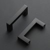 Ravinte 10 Pack Square Cabinet Pulls 2-1/2 Inch Black Kitchen Cabinet Handles Matte Black Kitchen Hardware for Cabinet Black Drawer Pulls Drawer Handles Come with Screwdriver