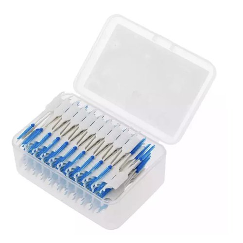 200PCs Double Headed Floss Interdental Brushes, tooth brush picks flossers with bristles Oral Dental Hygiene Flosser Toothpick Cleaners Tooth Cleaning Tool, Silicone Interdental Floss Brush