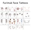 14 Sheets Halloween Face Eye Tattoos Eye Shadow Temporary Tattoo Stickers, Fake Eyeliner Eyeshadow Tattoos Halloween Makeup Kit for Women Girls Halloween Masquerade Party