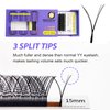 SEEDEW® YY 3 Split Tips Lash Extensions, Natural Lash Clusters, Y Shape Lash Tray, Soft Fluffy Curved Thicker More Time-Saving for Beginner Lash Artist Tech, Eyelash Salon(YYY-Black-0.07-C-MIX8-15mm)