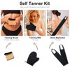 3 in 1 Self Tanning Mitt Self Tanner Mitt Applicator Kit, Self Tanning Brush for Self Tan Brush Back Tanning Applicator Tanning Glove for Self Tan Mitt Kabuki Body Brush Self Tanner Back Applicator
