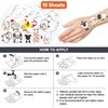 100PCS Sheep Lamb Temporary Tattoos Stickers Theme Eid Mubarak Birthday Party Decorations Favors Supplies Cute Farm Barnyard Animal Tattoo Gifts For Kids Boys Girls School Rewards Prizes Carnival