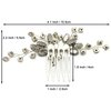 BETITETO Green Bridal Hair Comb Small Wedding White Emerald Crystal Silver Vine Hair Piece Accessories for Women Girls