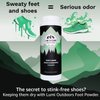 Lumi Outdoors Natural Foot Powder Deodorizer & Shoe Odor Eliminator - Talc Free Foot Deodorant