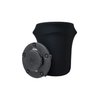 SPANDEX & TABLE LINENS Spandex Stretch Trash CAN Cover 55 Gallon Round with Open Bottom for Dolly
