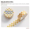 VILLCASE Grid Washi Tape Set, 6 Rolls Self-Adhesive Checkers Tape, Decorative Craft Washi Masking Tape Gift Wraps Tape for Scrapbooking, DIY Decor and Crafts