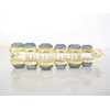 Clear or gray art deco sparkly banana hair claw clip with rhinestones (Primary color: Gray)