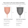 Saalt Soft Menstrual Cup - Best Sensitive Reusable Period Cup - Wear for 12 Hours - Tampon and Pad Alternative (Regular Grey, Small Desert Blush, Regular Grey, Small Desert Blush)