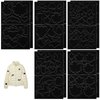 10 Sheets Down Jacket Patches Self Adhesive Fabric Patches for Clothes, Washable Polyester Repair Patch Kit for Outerwear Clothing Bags Backpacks, with Abundant Patterns (Black)