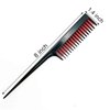Yumflan Hair Comb for Women, Triple Hair Teasing Comb, 8.27 IN Tease Comb with Rat Tail for Hair Styling Backcombing Parting Sectioning