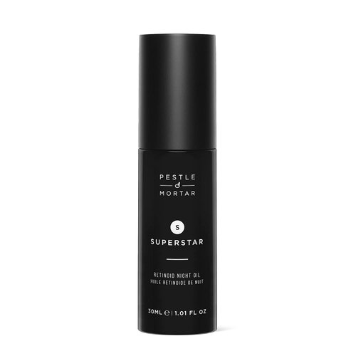 Pestle & Mortar Superstar 2% Retinoid Night Oil, Overnight Face Serum, Anti Aging, Reduces Wrinkles & Fine Lines with Vitamin E, Vitamin C and organic oil 1 Fl Oz