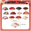 24 PCS Folding Fans Hanging Swirl Decorations Folding Fans Ceiling Streamers Hanging Decorations Folding Fans Party Decorations for Japanese Folding Fans Birthday Party Supplies