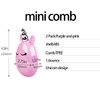 Axnhbubu 2pack mini Travel Portable Comb,Unicorn Anti-static Soft women/girl Comb,Pocket Brush Hair Wet Or Dry Hair comb,Pink and purple