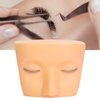Lash Mannequin Head, 3 Layer Lashes Eyelash Mannequin Head for Make Up Eye Lashes Eyelash Extensions, Soft Touch Makeup Practice Face (Yellow Skin)