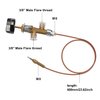 WADEO Low Pressure LPG Propane Gas Fireplace Fire Pit Flame Failure Safety Control Valve Kit, Low Pressure Propane Fire Pit Replacement Part with 3/8" Flare Inlet & Outlet