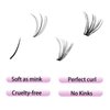 Lash Clusters Individual Lash Extensions DIY Multi-type Faux Mink Lash Tray Bottom, 7D Spike, 30D+40D Clusters Natural Eyelashes for Self Application (B-7D-30/40D)