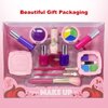 Kids Makeup Kit for Girl, Fake Makeup for Kids, Little Girls Makeup Set, Play Makeup Kit for Girls, Toddler Makeup Kit with Kid Makeup for Girls, Accessories, Cosmetic Bag, Toy Makeup Set for Girls 3+