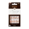 KISS Classy Nails Premium, Press-On Nails, Nail glue included, Prevailing', Light White, Short Size, Almond Shape, Includes 30 Nails, 2G Glue, 1 Manicure Stick, 1 Mini File