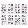 Glow In The Dark Baseball Temporary Tattoos,24 Sheets, Birthday Decorations Baseball Party Favors
