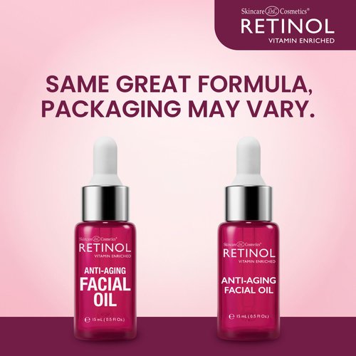 Retinol Anti-Aging Facial Oil – Instantly Adds A Glow To Your Face For A Younger Look – Radiance Booster With Nine Essential Oils Restores Hydration & Nourishment To Your Skin Night & Day