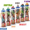 6 PACK Small Animal Figures Toys, 78 Pieces Realistic Mini Dinosaur Insect Sea Farm Reptile Wild Jungle Zoo Plastic Little Creatures Playset, Cake Topper Party Favors for Kids, Toddlers