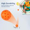 Pickleball Balls, 6 Pack 40 Holes Outdoor Pickleball Balls with Mesh Bag for Sport Indoor Play, High Elasticity & Durable Pickle Balls for All Style Pickleball Paddles, Gifts for Pickleball Lovers