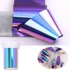 Vonrui Purple Nail Foil Sheets Laser Chameleon Foil Nail Art,Gradient Color Nail Art Foil Transfer Sheets,1 Roll Nail Foils Transfer Nail Art