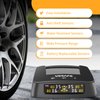 VESAFE Wireless tire Pressure Monitoring System, TPMS, with Solar Charger, Different high/Low Pressure Limits for Two axles, auto Sleep Mode, only Work with Cars, not Work with Camping Vehicles