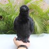 Whrigud Realistic Crow Plush, Cute Black Raven Stuffed Animal Plush Pillow Toys, Soft Little Bird Raven Stuffed Toys Doll for Birthday Kids Gifts Home Decor 9.44''