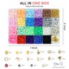 Redtwo 3400 Pcs Clay Beads Bracelet Making Kit, Friendship Bracelet Kit for Jewelry Making, Flat Polymer Heishi Beads with Charms, Gifts Crafts Set for Girls Ages 6-12