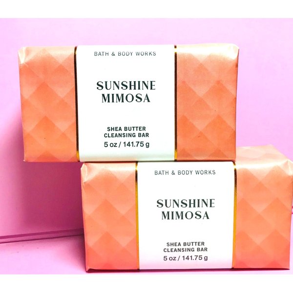 2 pack Shea Butter Cleansing Bar soap 5 oz each SUNSHINE MIMOSA
