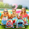 Kacctyen Pool Beach Drawstring Bags Summer Drawstring Backpack Beach Ball String Birthday Bag Pool Party Decoration(24 Pcs)