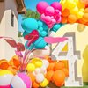 BBeipulas 88Pcs Tropical Balloon Arch Kit 12inch Hot Pink Orange Yellow Green Teal Latex Confetti Balloons for Luau Tropical Hawaii Flamingo Coachella Party Theme