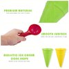 Toddmomy Toodler Toys 10 Pieces Plastic Ice Cream Cones Scoop Outdoor Beach Toys Set Kids Sand Mold Set Seaside Play Sand Toys for Kids Outdoor Toys